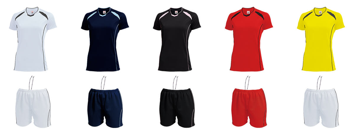 ウィメンズバレーボールシャツセットアップ例