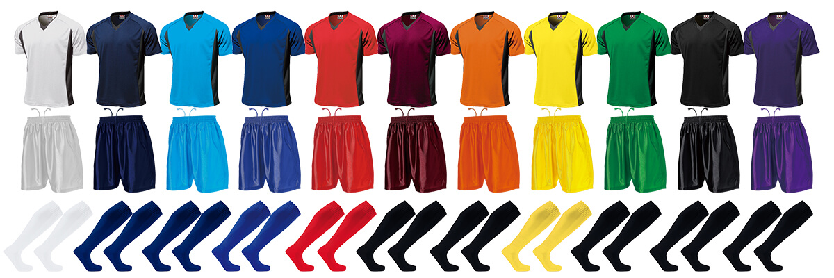 ベーシックサッカーシャツセットアップ例