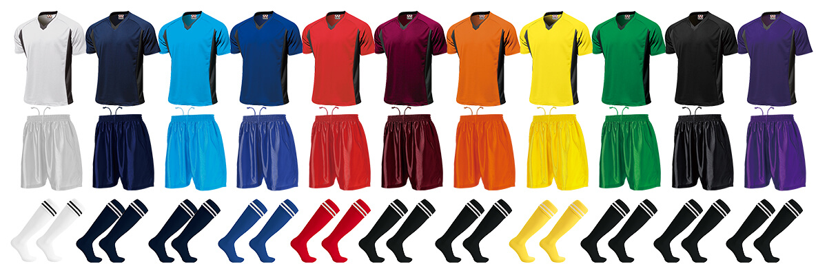 ベーシックサッカーシャツセットアップ例