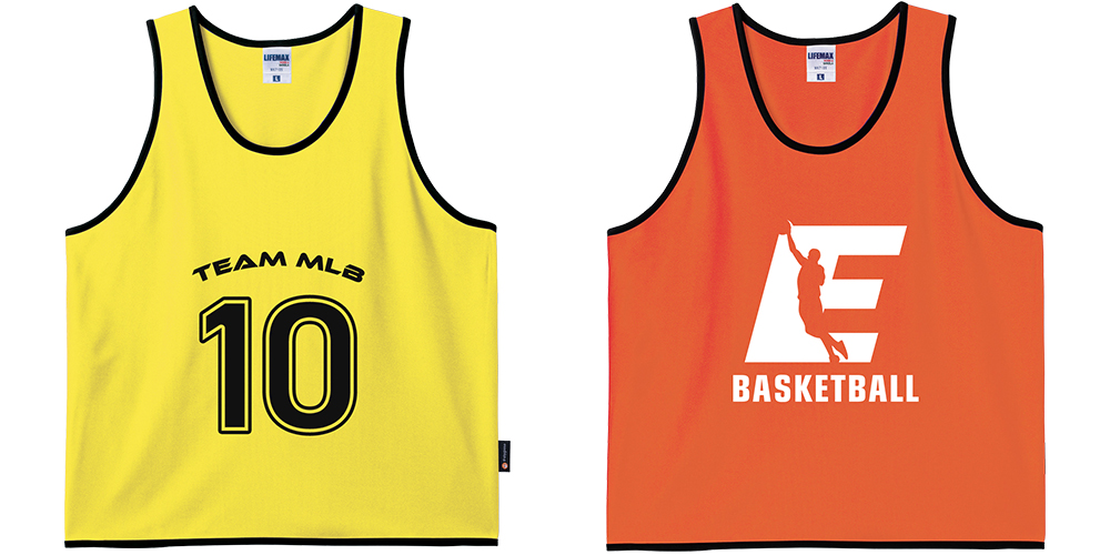 スポーツチームビブスデザイン例