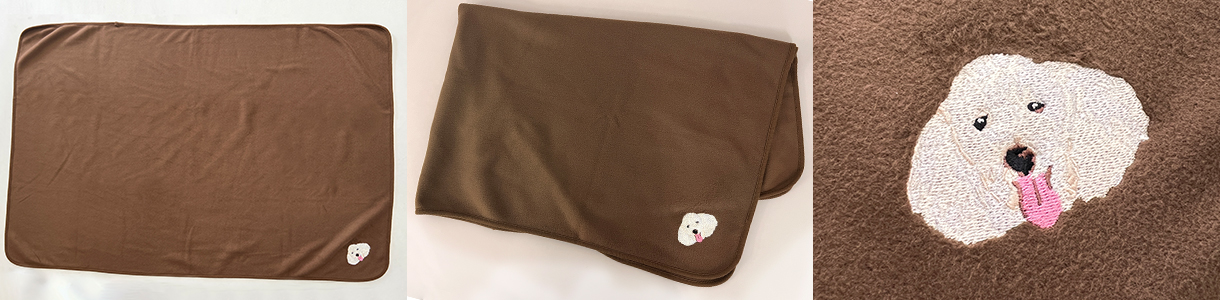 刺繍ブランケット制作事例