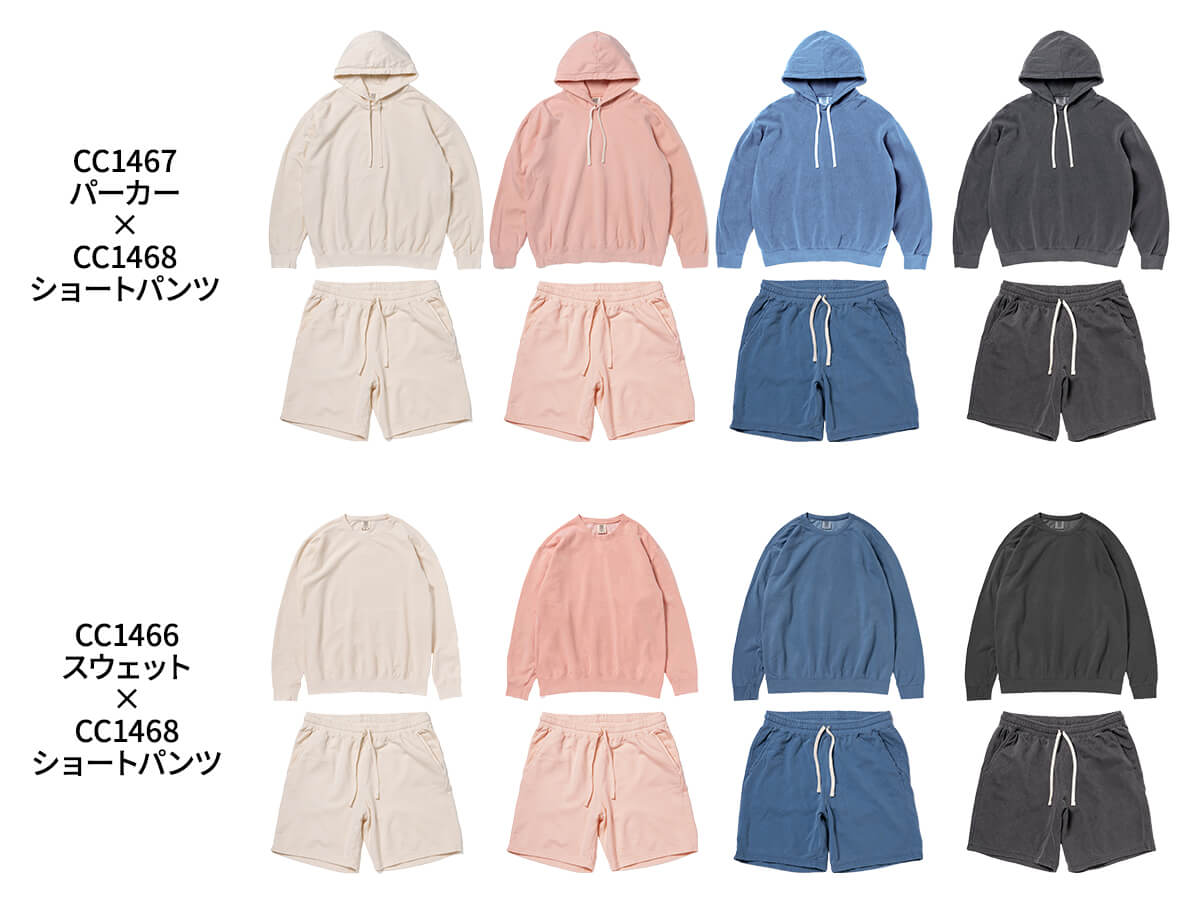 ショートパンツセットアップ