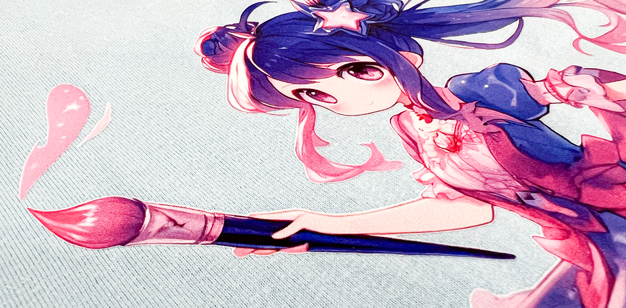 DTFプリントTシャツアップ