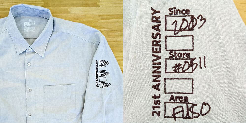 オリジナル刺繍