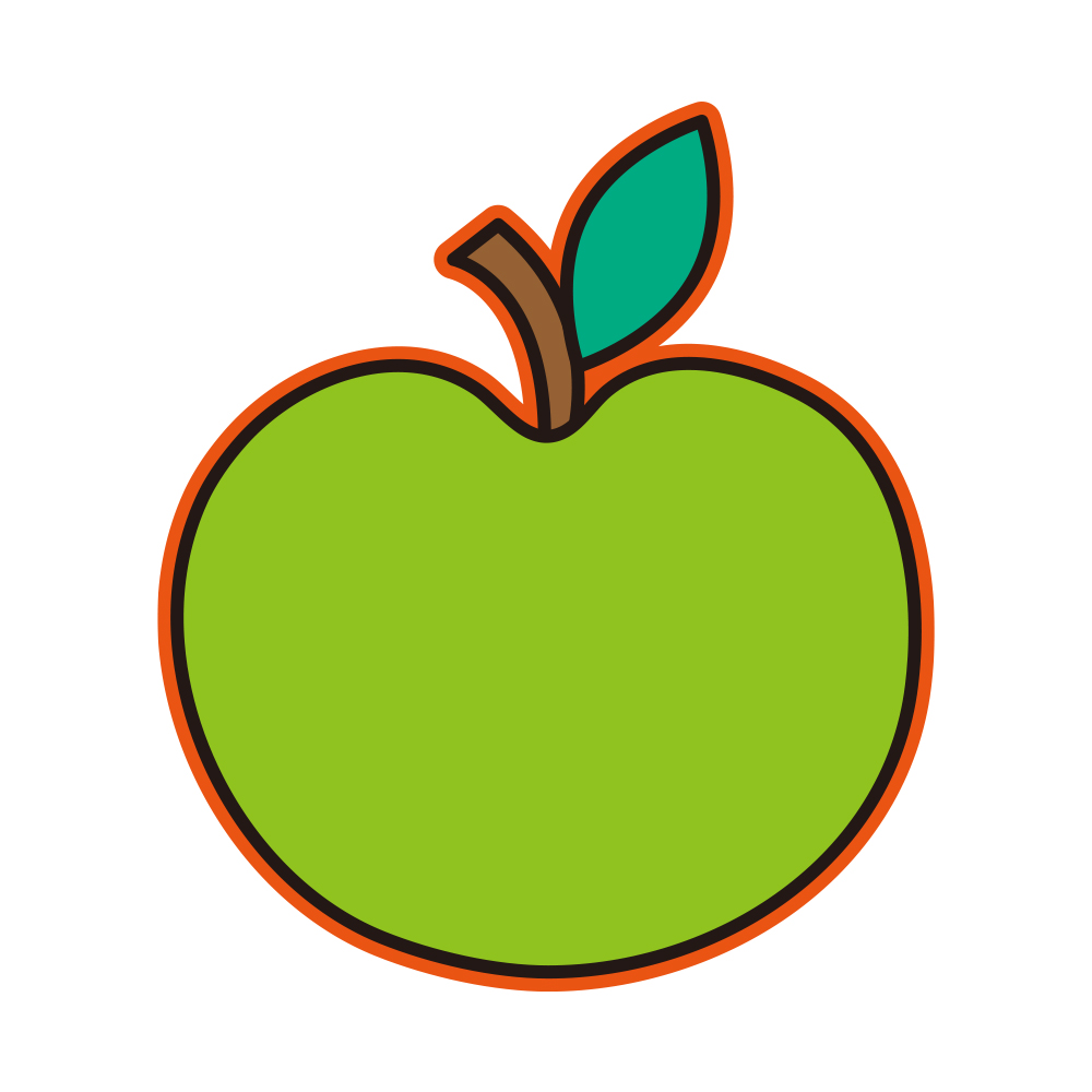 ワッペンカット見本フチに沿ってカット(中のデザインに線がある場合)