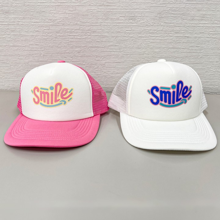 DTFプリントキャップ「smile」2種