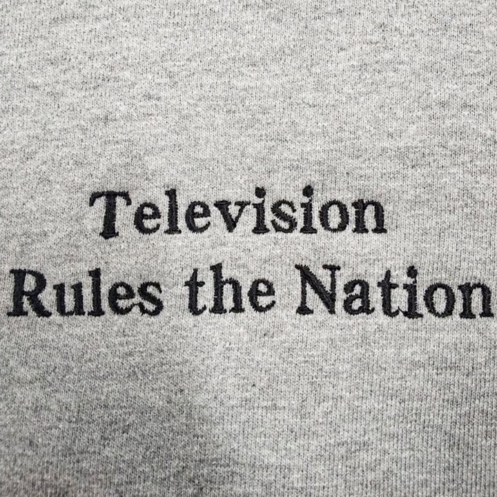 Television Rules the Nation 刺繍トレーナーアップ