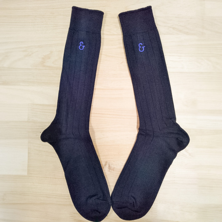オリジナル刺繡靴靴下「＆」