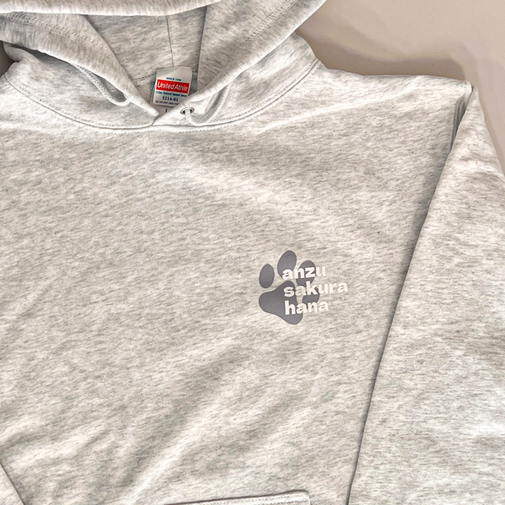 DTF転写プルオーバーパーカーアップ