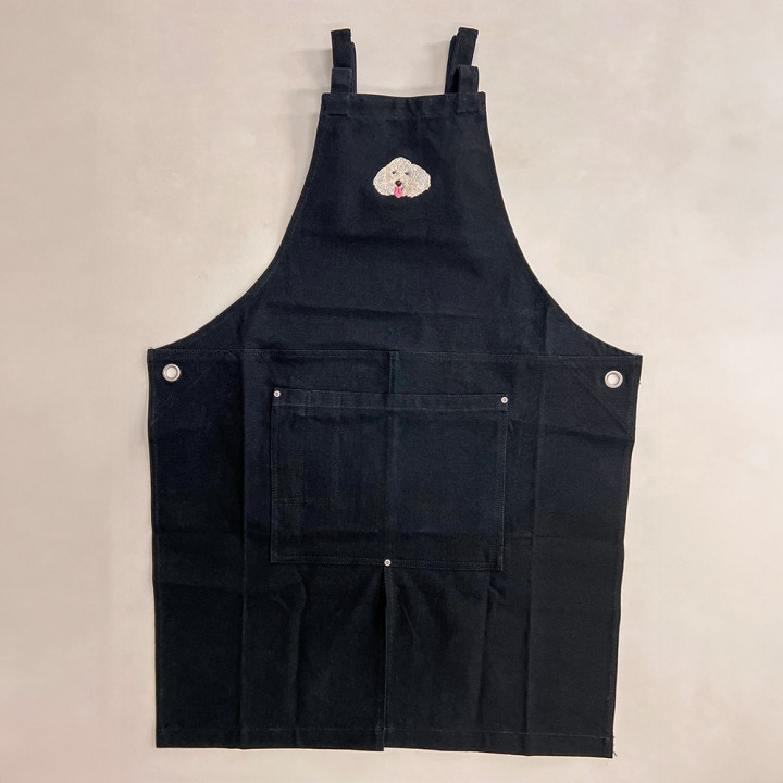 こむぎくんエプロンブラック