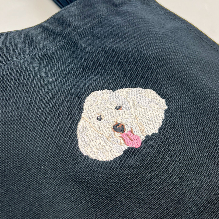 こむぎくんエプロンブラックアップ