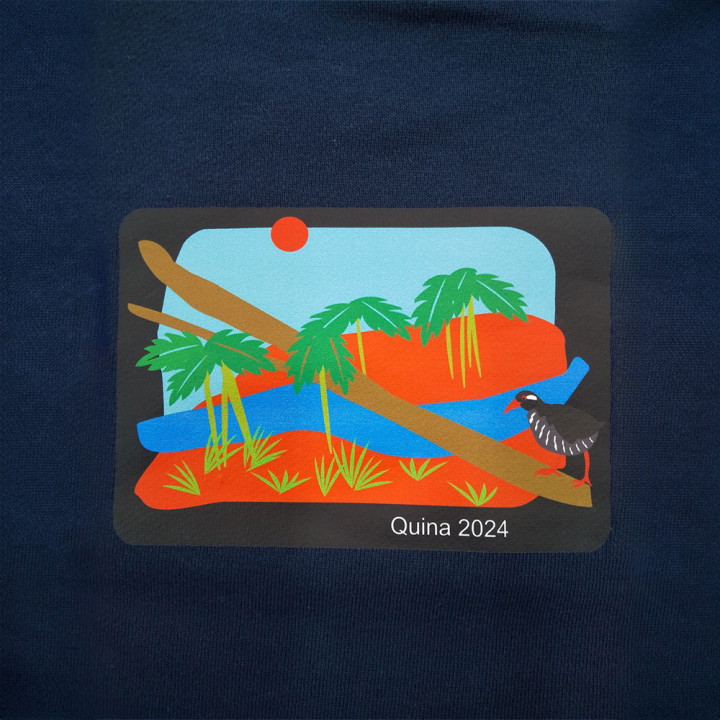 オリジナル刺繍、DTF転写プリントスウェットネイビー裏アップ