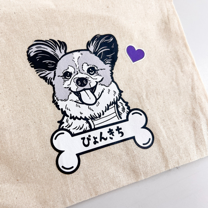 DTF転写プリント巾着拡大