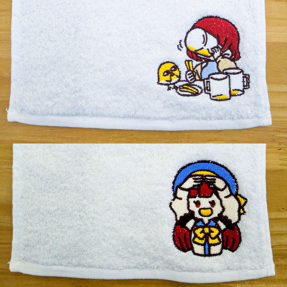 オリジナル刺繡タオルハンカチ2種