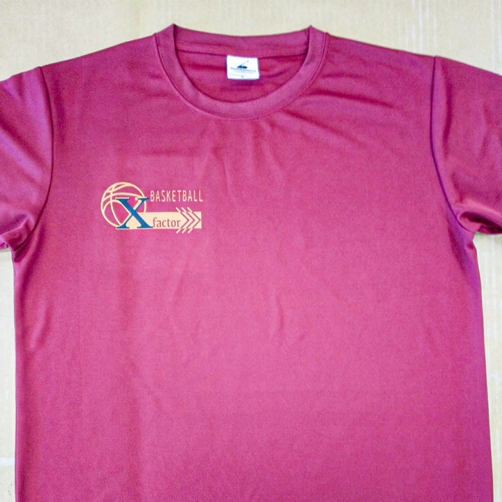DTF転写プリントTシャツ Xfactor BASKETBALL