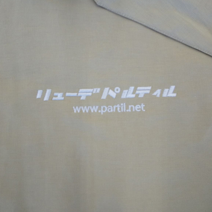 オリジナル刺繡コーチジャケットアップ「リューデパルティル」