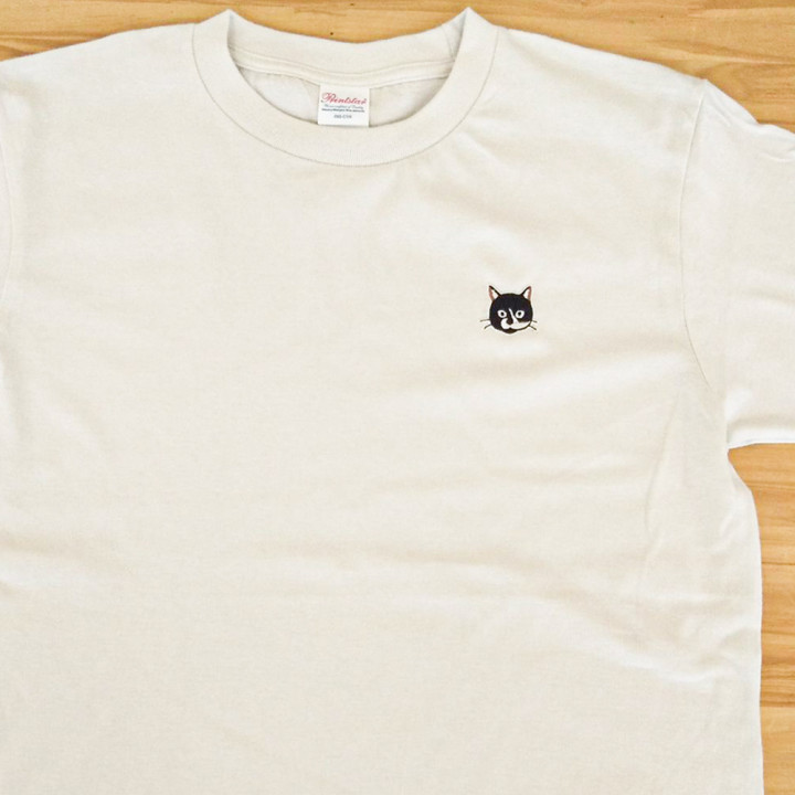 オリジナル刺繡Tシャツ「ネコイラスト」