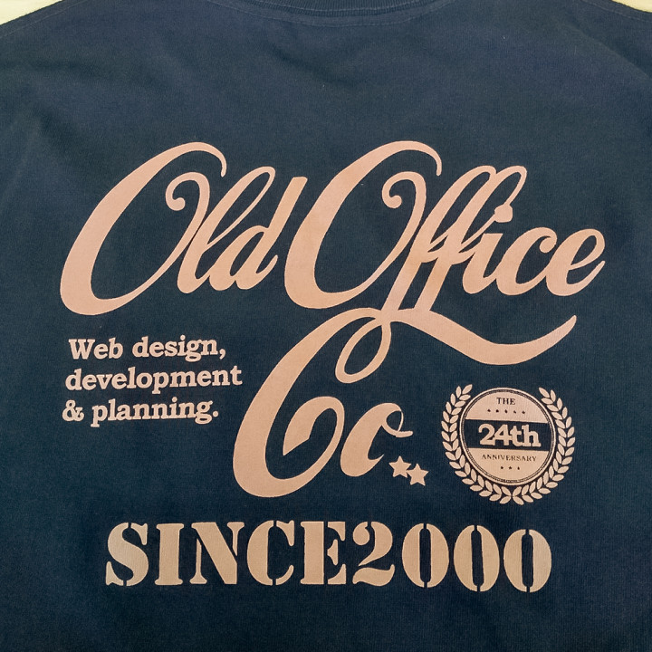 オリジナル刺繡＆シルクプリント「Old Office」プリントアップ