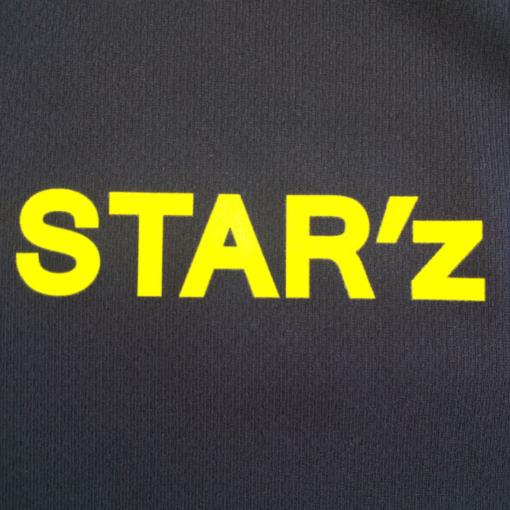 DTF転写プリント「STAR'Z」前面アップ