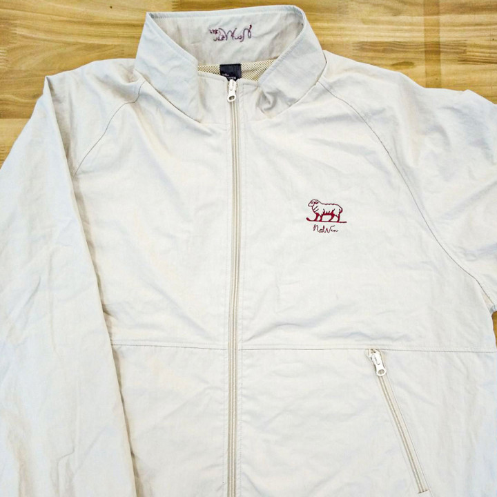 オリジナルジャケット刺繍「wool to woods」前面