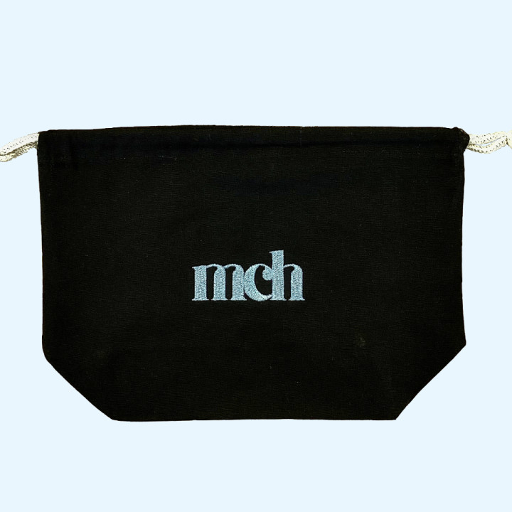 オリジナル刺繡巾着「mch」