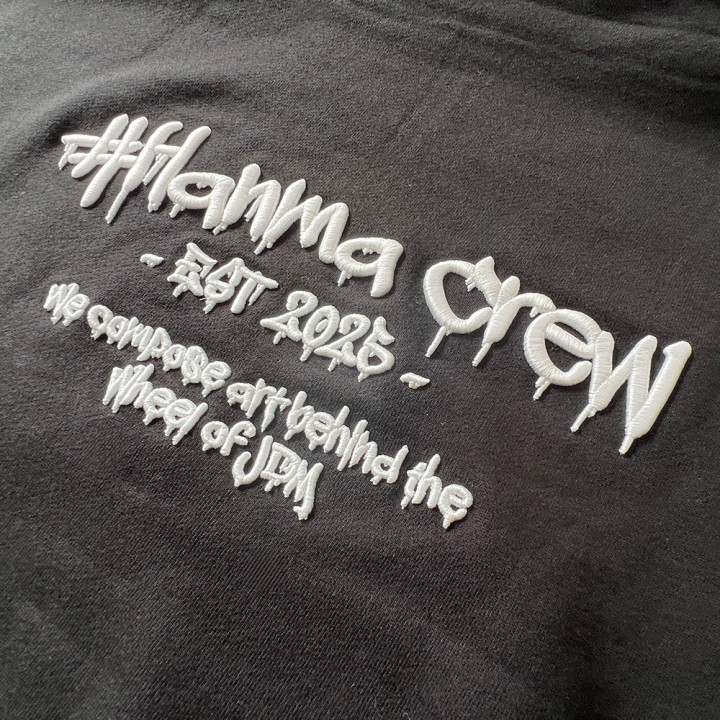 3D刺繍パーカー「#Hanma crew」