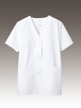 CK-1012 調理衣(半袖) 拡大画像 白