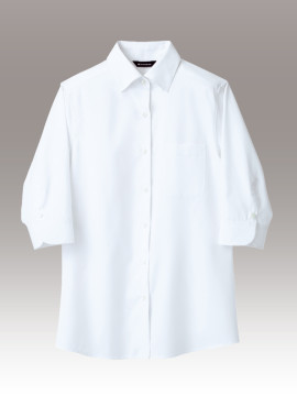 CKBF22032 シャツ(レディス・7分袖) 拡大画像 白