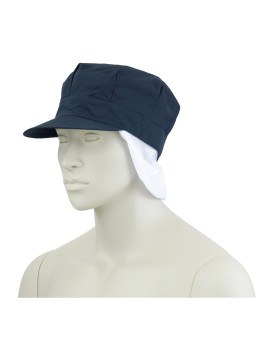 9-1065 天メッシュ八角帽子たれ付(男女兼用) 拡大画像 ネイビー