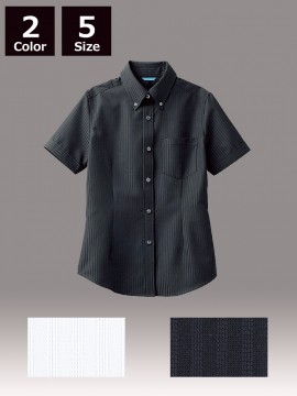ARB-BC6921 ボタンダウンシャツ(レディス・半袖)　トップス
