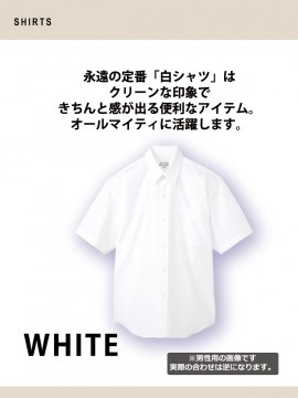ARB-EP827 シャツ(レディス・半袖) 白シャツ