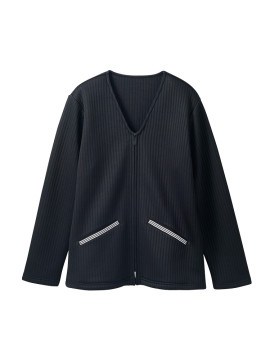 CK-8101 カーディガン(レディス・長袖) 拡大画像 黒