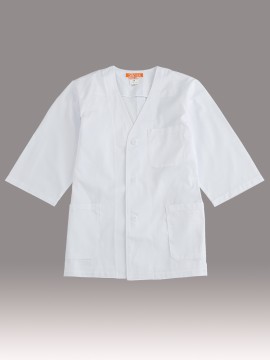 CR-DL350 紳士衿なし白衣(メンズ・七分袖)　トップス