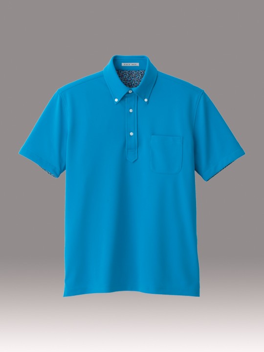 FB5024M: 吸水速乾メンズポロシャツ(花柄A) | 飲食店ユニフォーム・制服の通販ならCROSS