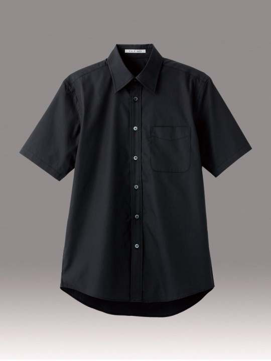 FB4527U: ブロードレギュラーカラー半袖シャツ | 飲食店ユニフォーム・制服の通販ならCROSS