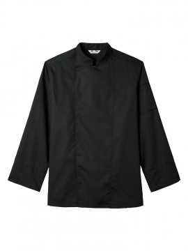 ARB-AS8104  コックコート(男女兼用・長袖)　黒　コック服