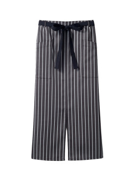 CK91241 サロンエプロン（男女兼用） 拡大画像 チャコールストライプ/黒