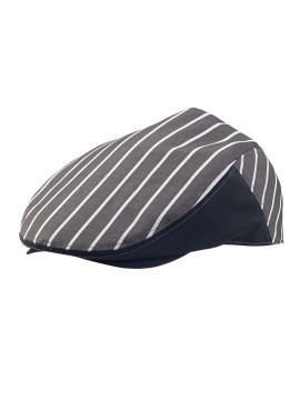 CK-91301 ハンティングキャップ（男女兼用） 拡大画像 チャコールストライプ/黒