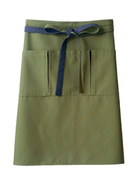 CK91141 腰下前掛(男女兼用) 拡大画像 鶯/紺