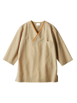 OV6502 プルオーバー(男女兼用・7分袖) 拡大画像 ベージュ/オニオン