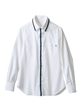 BW2502 シャツ(長袖) 拡大画像 ホワイト/ブラック