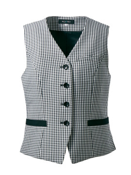 CKBG60020 ベスト(裏地付) 拡大画像 黒チェック