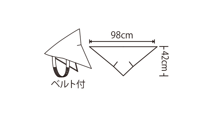 CK-SH004 三角巾バンダナ(男女兼用 サイズ一覧