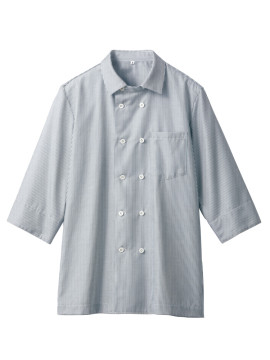 SS003 シャツ(男女兼用・7分袖) 拡大画像 グレーストライプ