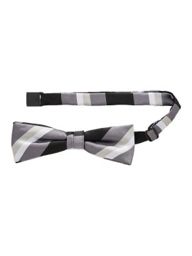 FA9219 蝶タイ 拡大画像 ブラック×グレー