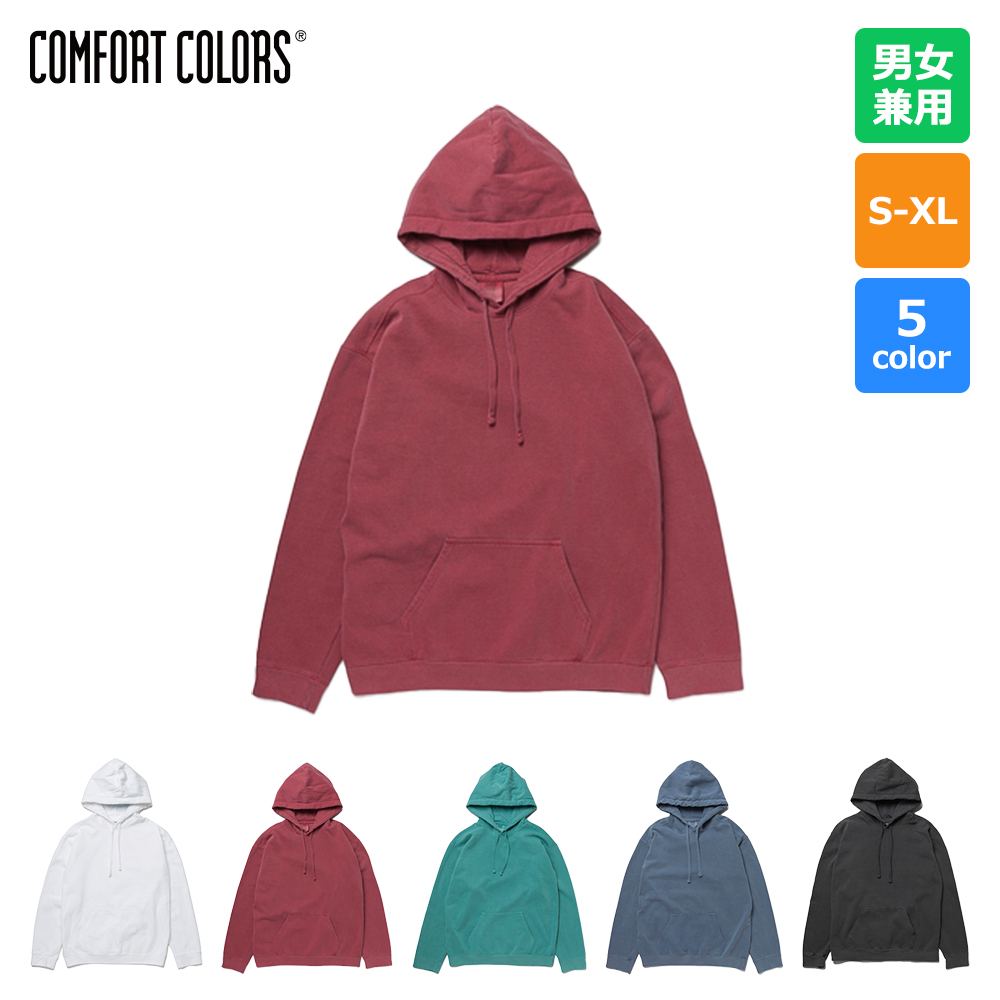 9.5 oz ガーメントダイ フーデッド スウェットシャツ(裏起毛)【CC1567】