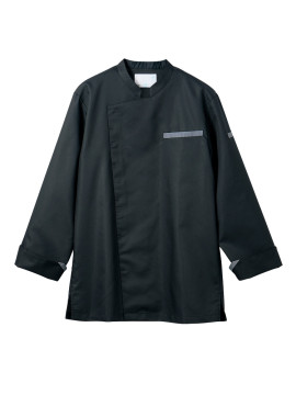 CK-SC00101 コックコート(長袖) 黒/グレー