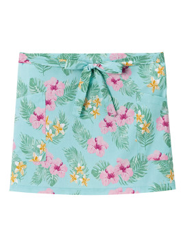 FK7209 ショートエプロン（ハイビスカス柄） 拡大画像