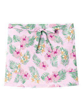 FK7209 ショートエプロン（ハイビスカス柄） 拡大画像