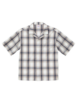 CB-1693 コットン オープンカラー ショートスリーブ シャツ 拡大画像